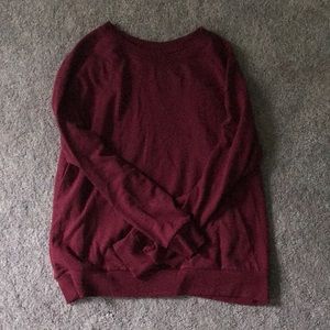 Plain red crew neck